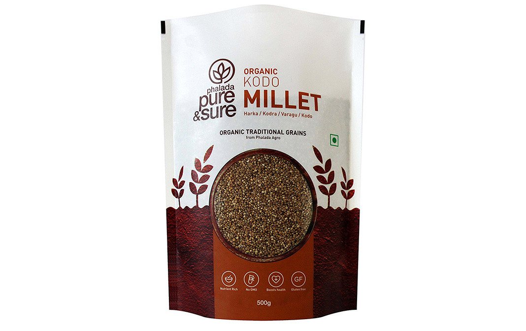 Pure & Sure Organic Kodo Millet Pack 500 grams Reviews Nutrition